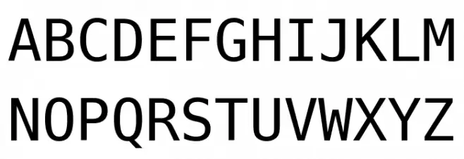 Hack Regular Schriftart Groß