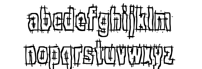 Hack & Slash BRK Font LOWERCASE