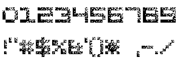 Hacked CRT Regular Font OTHER CHARS