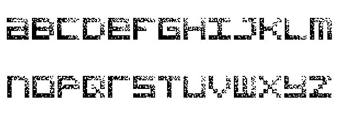 Hacked CRT Regular Font LOWERCASE