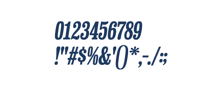 Hackensack SemiBold Italic Other Characters