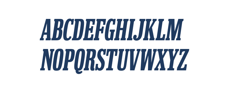 Hackensack SemiBold Italic Uppercase
