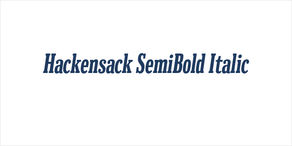 Hackensack SemiBold Italic Logo