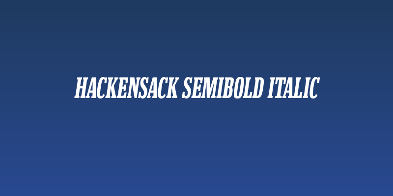 Hackensack SemiBold Italic Social Header