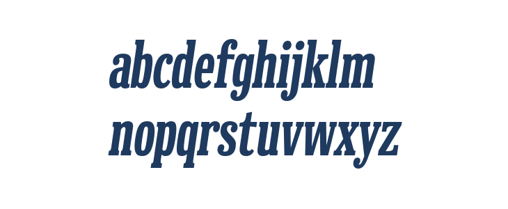Hackensack SemiBold Italic Lowercase