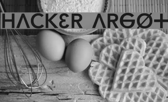 Hacker Argot Font examples