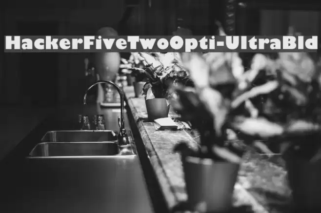 HackerFiveTwoOpti-UltraBld Schriftart examples