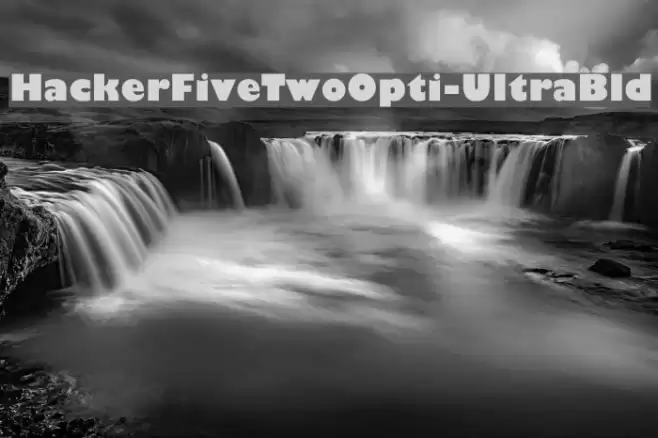 HackerFiveTwoOpti-UltraBld Schriftart examples