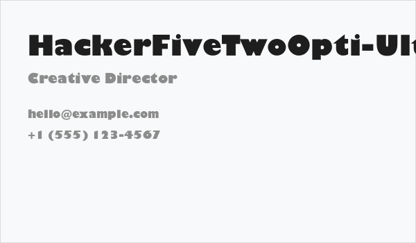 HackerFiveTwoOpti-UltraBld Business Card
