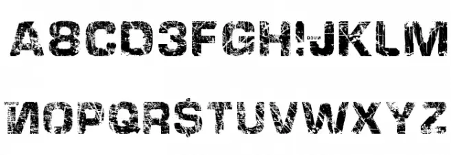 HackingTrashed Regular Font Litere mari