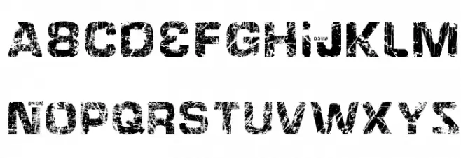 HackingTrashed Regular Schriftart Kleinbuchstaben