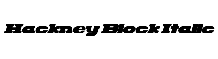 Hackney Block Italic  नि: शुल्क फ़ॉन्ट्स डाउनलोड