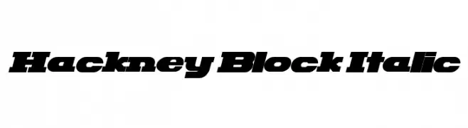 Hackney Block Italic  Descarca Fonturi Gratis