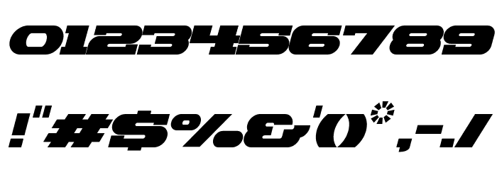 Hackney Block Italic Font OTHER CHARS