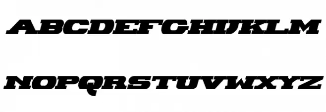 Hackney Block Italic Fonte MAIÚSCULAS