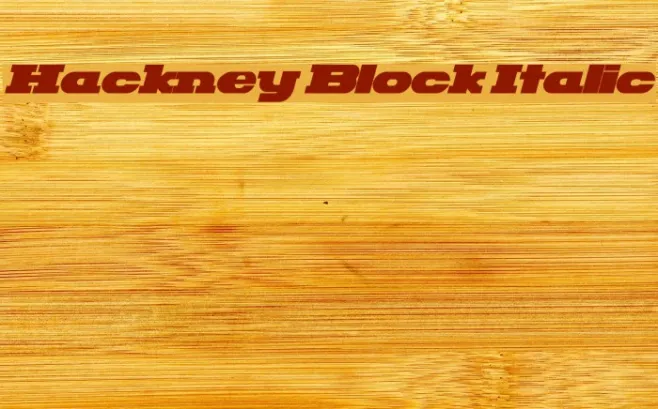 Hackney Block Italic Example 1