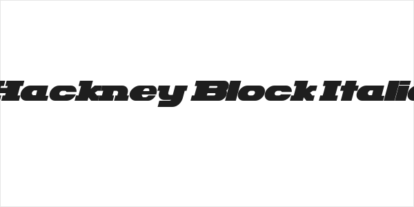 Hackney Block Italic Logo