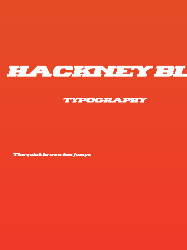 Hackney Block Italic Poster