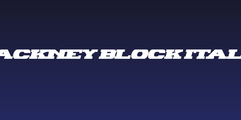 Hackney Block Italic Social Header
