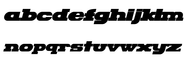 Hackney Block Italic Font LOWERCASE