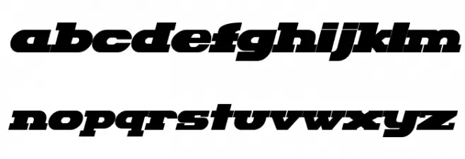 Hackney Block Italic 字体 小写