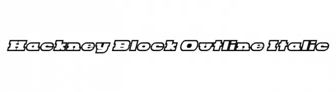 Hackney Block Outline Italic  Descarca Fonturi Gratis