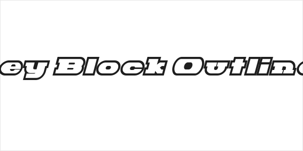 Hackney Block Outline Italic Logo