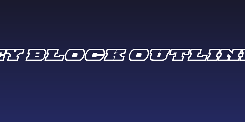 Hackney Block Outline Italic Social Header