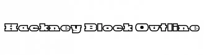 Hackney Block Outline  Descarca Fonturi Gratis