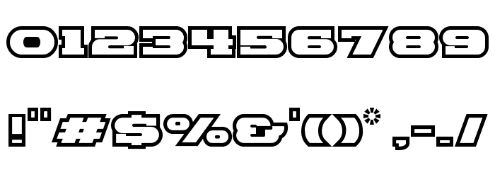 Hackney Block Outline Font OTHER CHARS