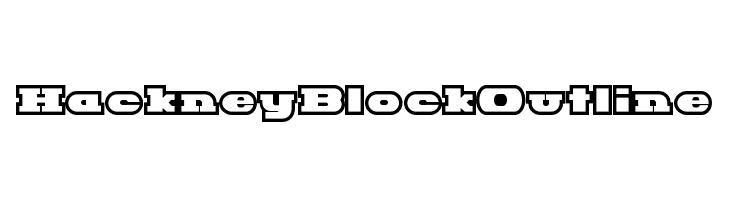 Hackney Block Outline  baixar fontes gratis
