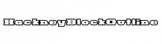 Hackney Block Outline  नि: शुल्क फ़ॉन्ट्स डाउनलोड