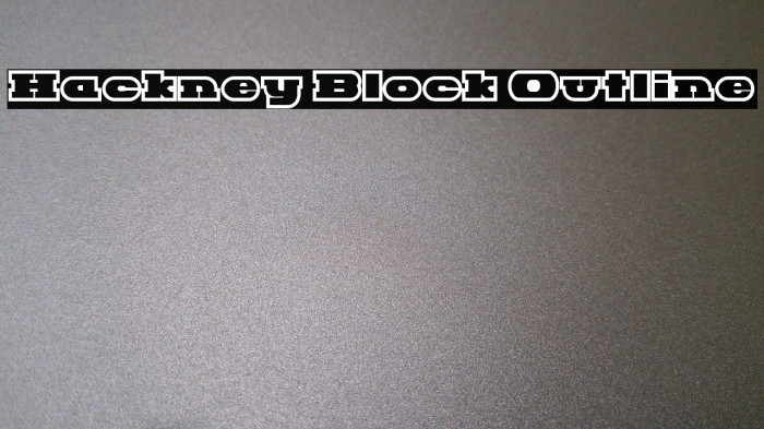 Hackney Block Outline Font examples