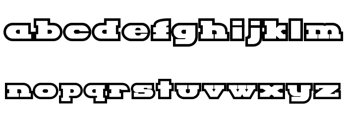 Hackney Block Outline Font LOWERCASE
