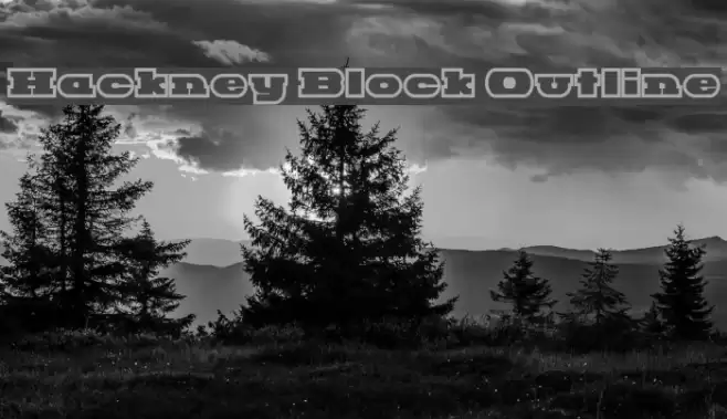 Hackney Block Outline Font examples