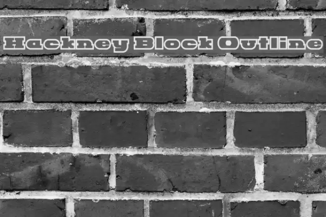 Hackney Block Outline Font examples