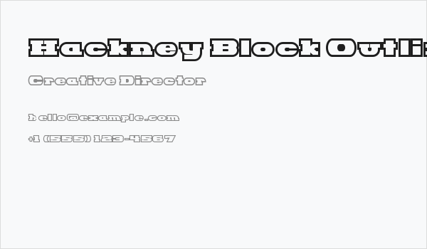 Hackney Block Outline Business Card