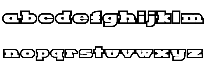 Hackney Block Outline Font LOWERCASE