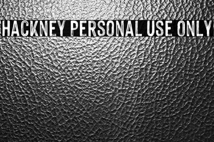 Hackney Personal Use Only Example 1