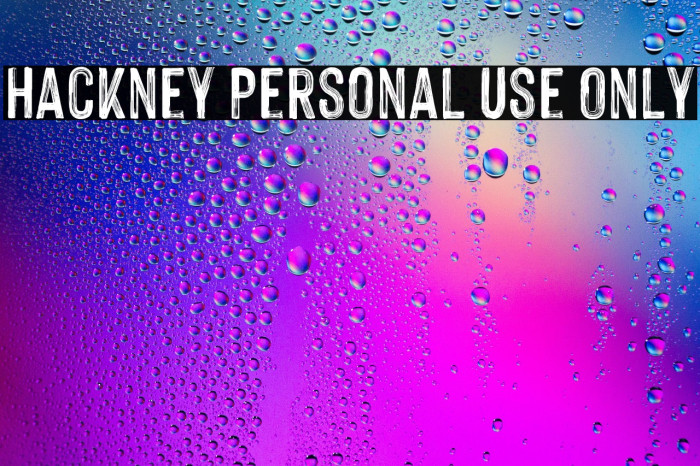 Hackney Personal Use Only Example 2