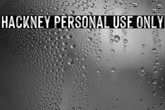 Hackney Personal Use Only Font examples