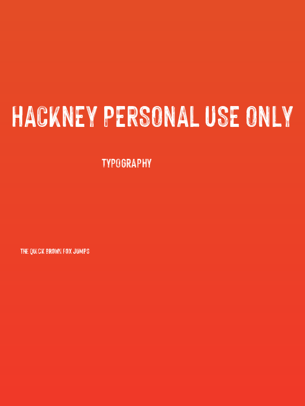 Hackney Personal Use Only Poster