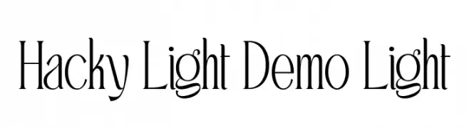 Hacky Light Demo Light  les polices de caractères gratuit tlcharger