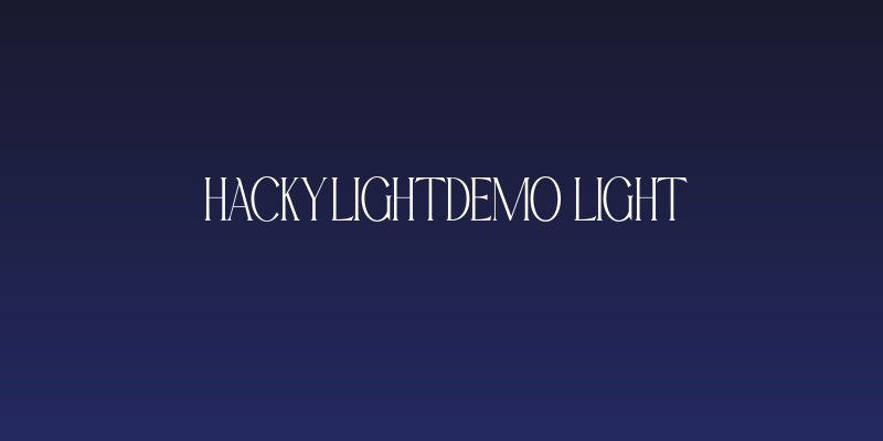Hacky Light Demo Light Social Header
