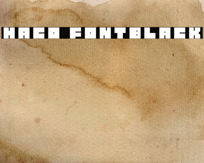 Haco Font-Black フォント examples