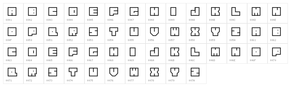 Haco Font-Regular Character Map