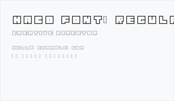 Haco Font-Regular Business Card