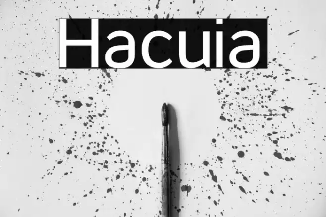Hacuia Font examples