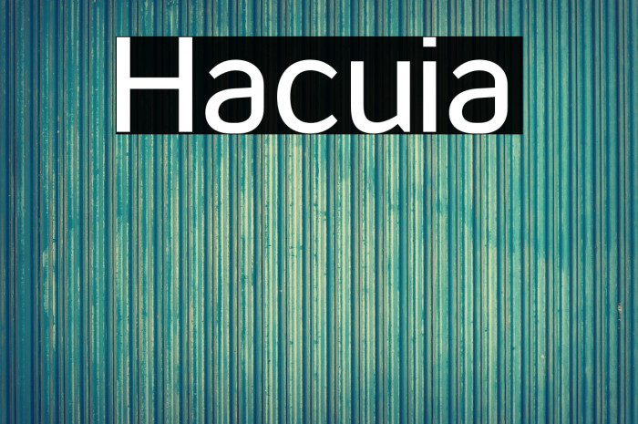 Hacuia Example 2