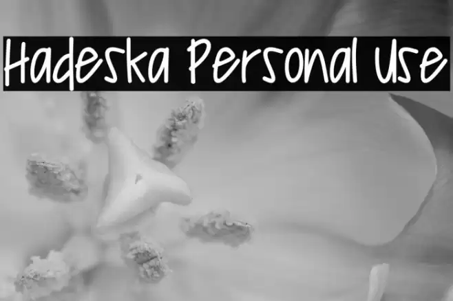 Hadeska Personal Use Шрифта examples